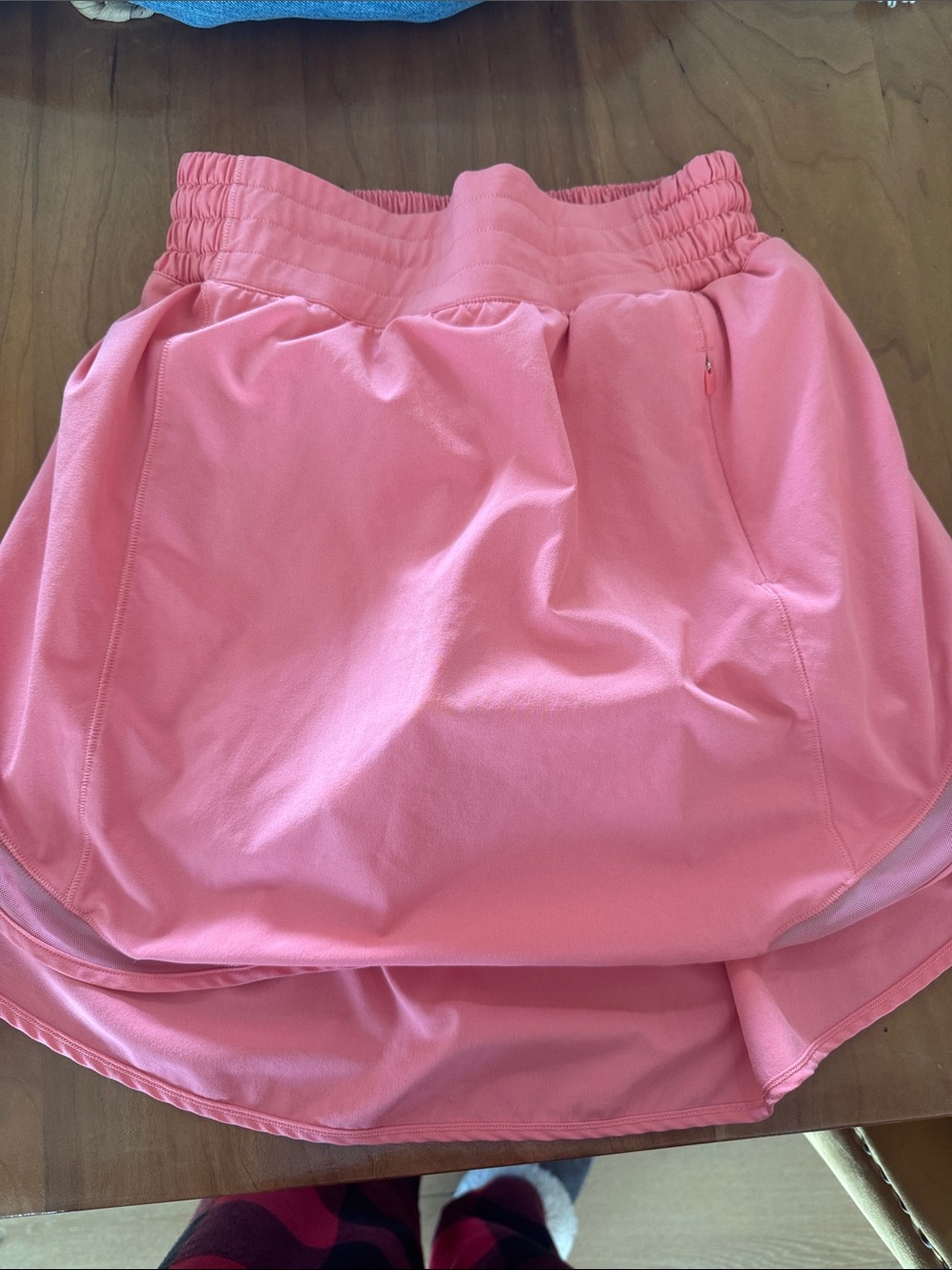 lululemon athletica Coral Pink Athletic Skort with Elastic Waist
